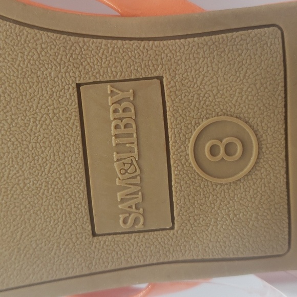 2109- Sam & Libby Women's Sandals Size 8 Orange Color NWT - Picture 6 of 9